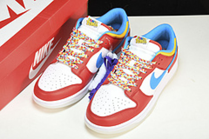 nike dunk low qs lebron james fruity pebbles dh8009-600