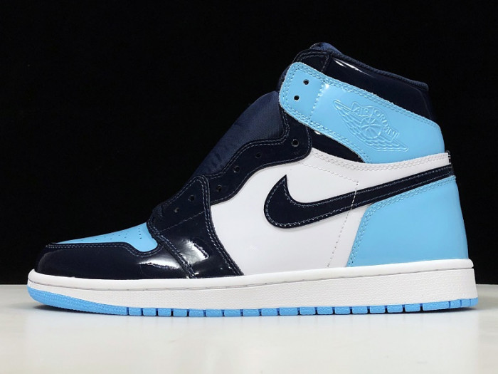 air jordan 1 unc blue chill patent leather cd0461-401