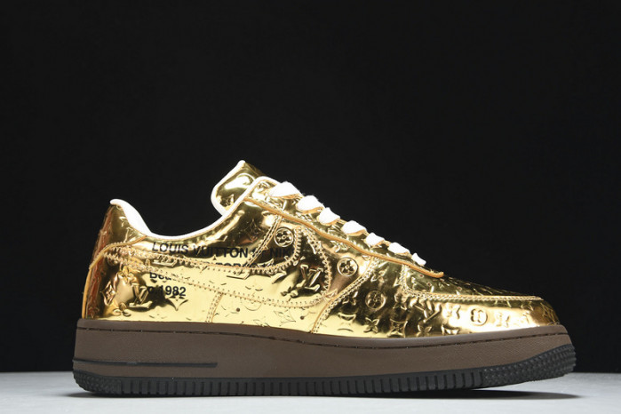 nike air force 1 low by virgil abloh metallic gold 1025