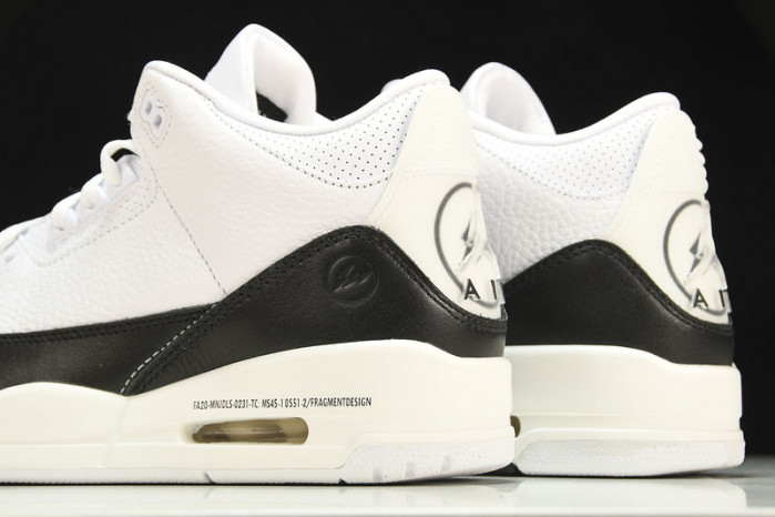 fragment air jordan 3 white black da3595-100
