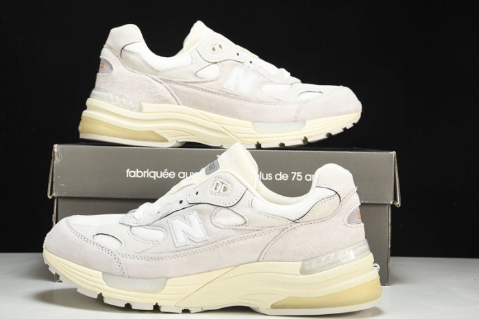 new balance 992 white silver m992md