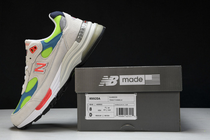 new balance 992 white neon cyan m992da