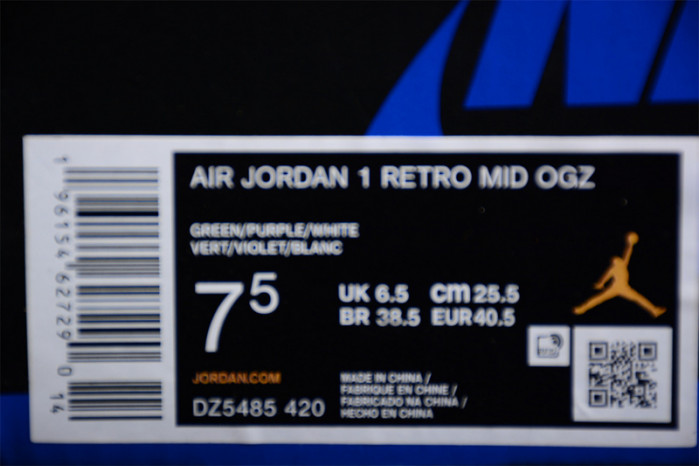 zion williamson x air jordan 1 low og “voodoo”dz5485-420