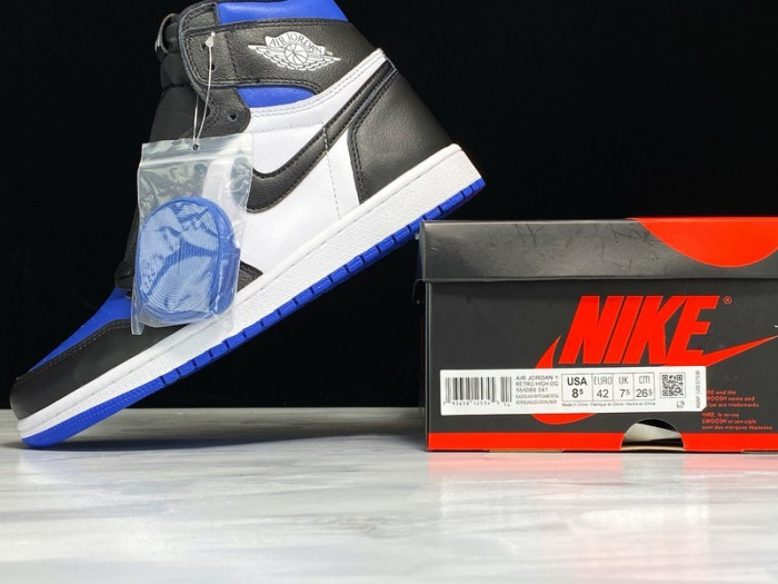 air jordan 1 retro high black game royal - 555088-041‎