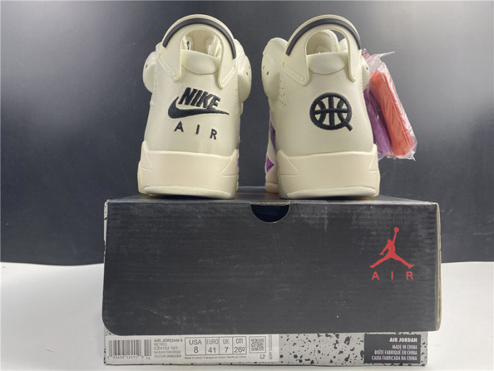 air jordan 6 retro quai54 sail black cz4152-101