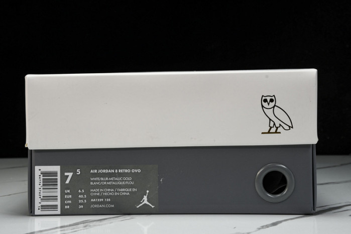 jordan 8 retro ovo white aa1239-135