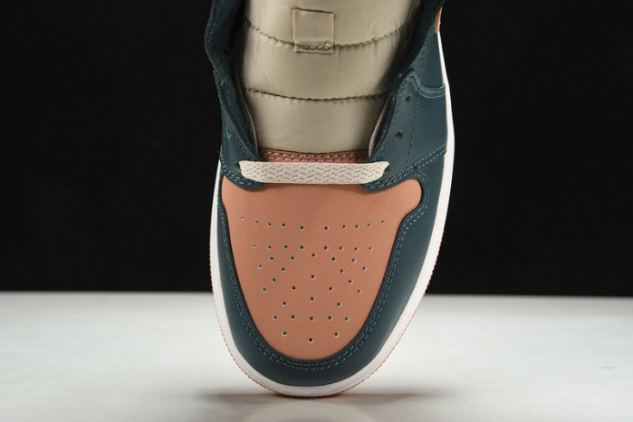 jordan 1 mid dark teal green bq6472-308