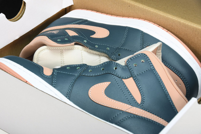 jordan 1 mid dark teal green bq6472-308