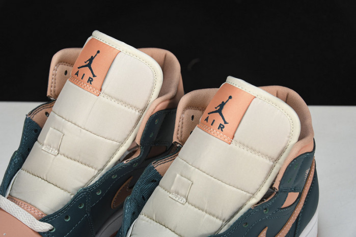 jordan 1 mid dark teal green bq6472-308