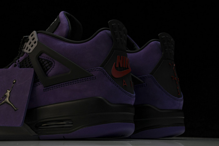 travis scott x air jordan 4 retro purple aj4-766296