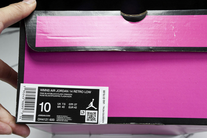 jordan 14 retro low shocking pink (w) dh4121-600