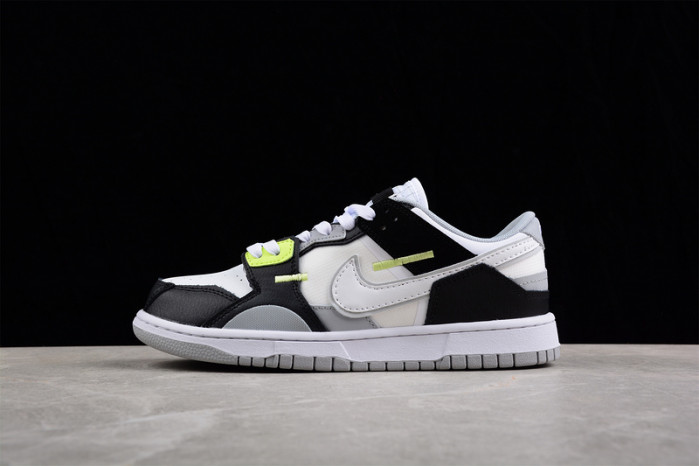 nike dunk low scrap wolf grey light lemon twist dc9723-001