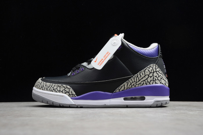 jordan 3 retro black court purple - ct8532-050