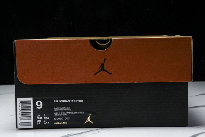 air jordan 12 black and red 130690-002