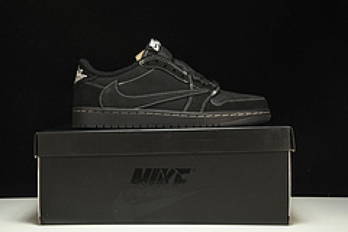 travis scott x air jordan 1 low "black phantom" dm7866-001