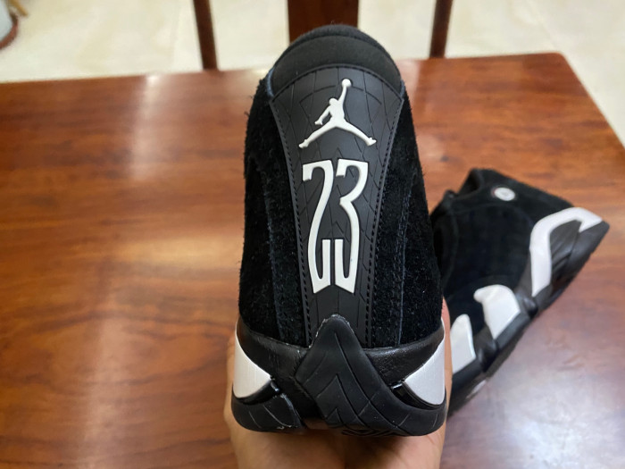 jordan 14 “black/white/university red” 487471-016