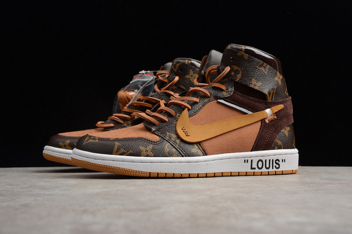 ot x air jordan 1 customs mens - aq0818-202