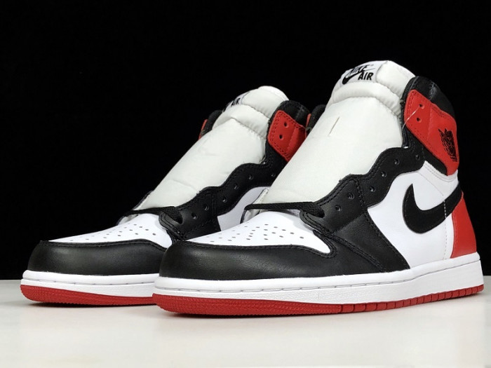 air jordan 1 high og “black toe” white/ black-varsity red mens 555088-125