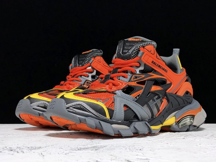 bl track trainers sneaker orange black grey h903p068