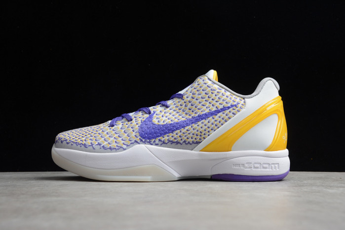 kobe vi white/purple/yellow cw2190-105