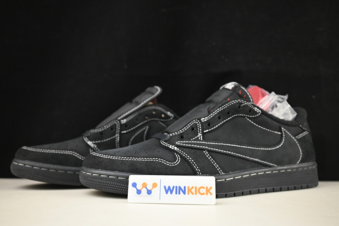 travis scott x air jordan 1 low og black/black dm7866-168 (with accessories)