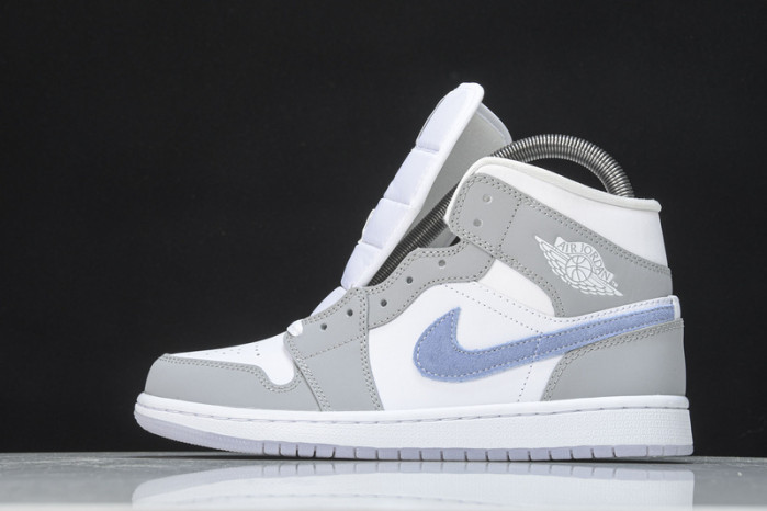 air jordan 1 mid wolf grey aluminum bq6472-105