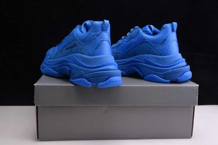 bl triple s blue trainers black letters h903p8081